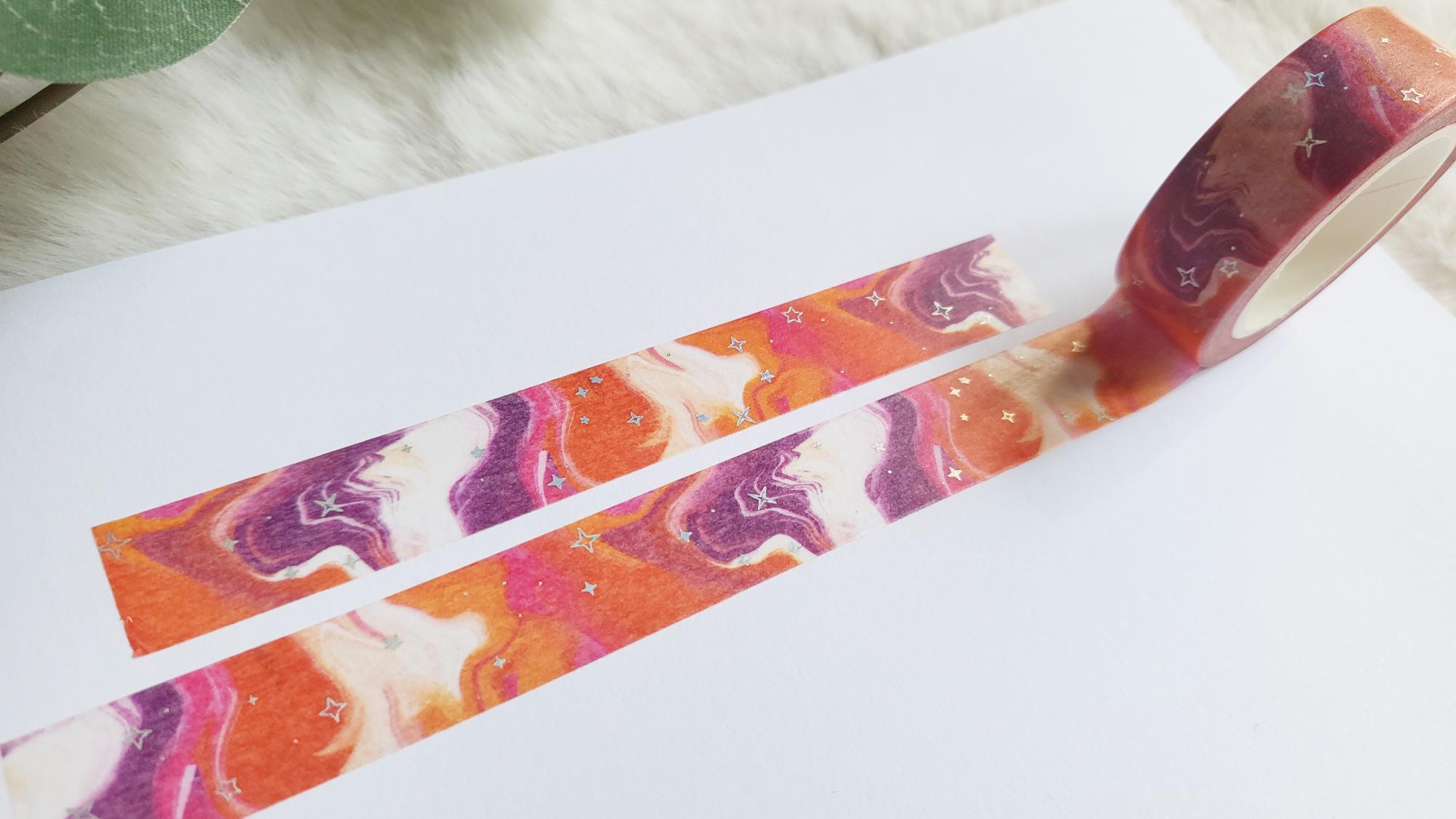 Washi Tape Marmor Rot Lila